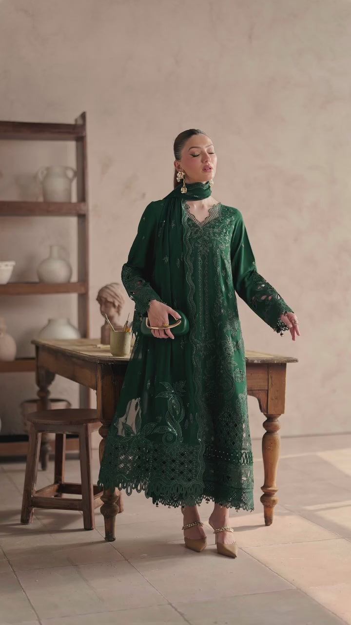 Nureh Unstitched Embroidered Karandi 3 Piece Suit NU26UKE NE-271 - Festive Collection