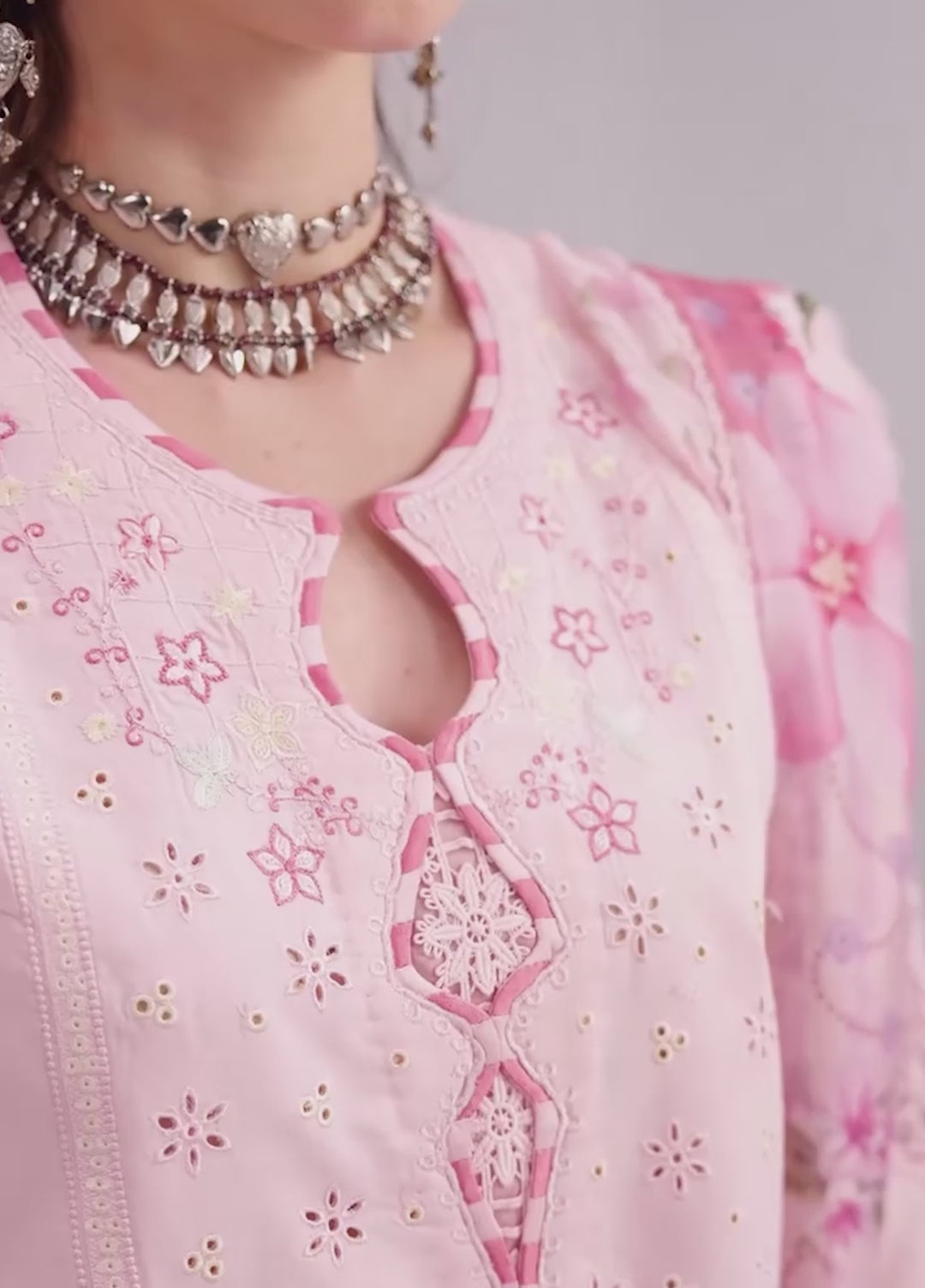 Qalamkar Unstitched Embroidered Lawn 3 Piece Suit QLK26ULF NORAH QFL-4 - Festive Collection