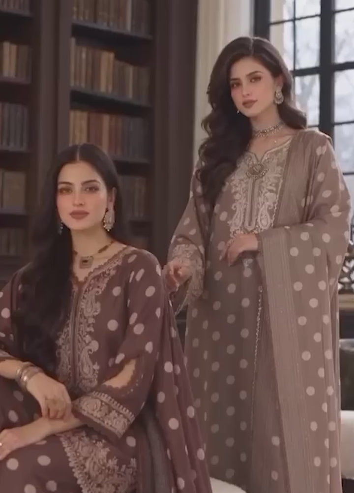 Noor by Saadia Asad Unstitched Printed Linen 3 Piece Suit SA26UNL D8 B - Winter Collection