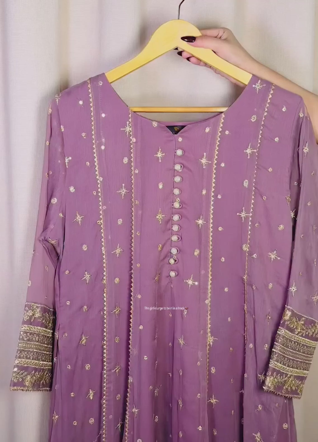 Abaan Zohan Women RTW Embroidered Chiffon 3 Piece Suit Aurora Mauve - Festive Collection
