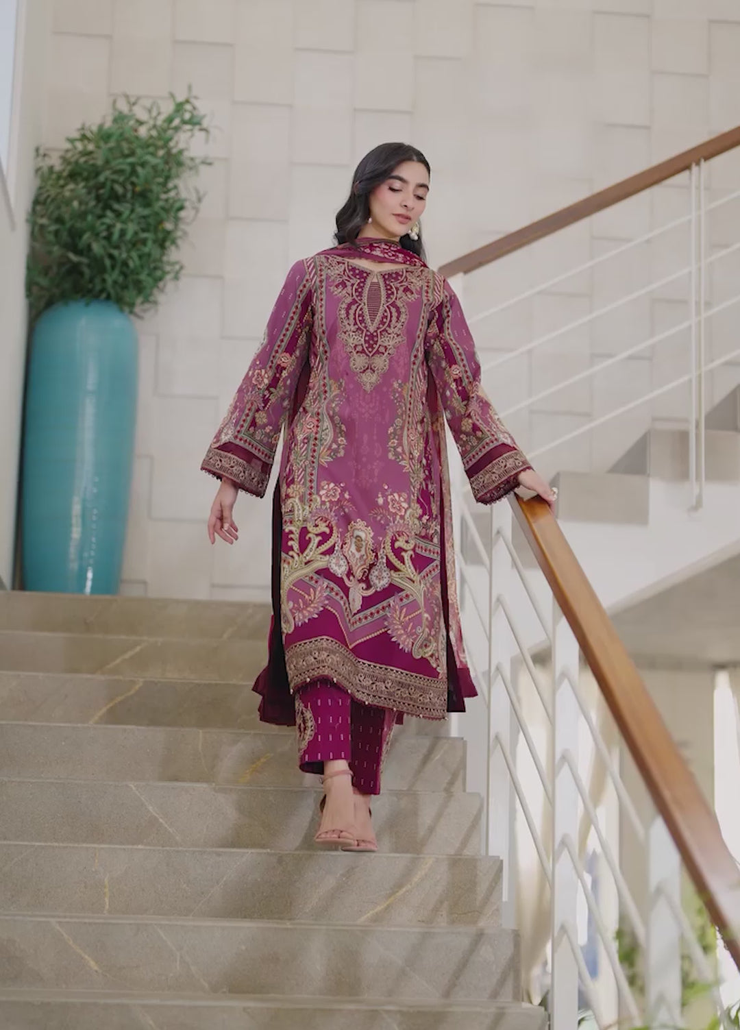 Delia by Gulaal Unstitched Embroidered Lawn 3 Piece Suit GL26UD D-6 Reva - Summer Collection