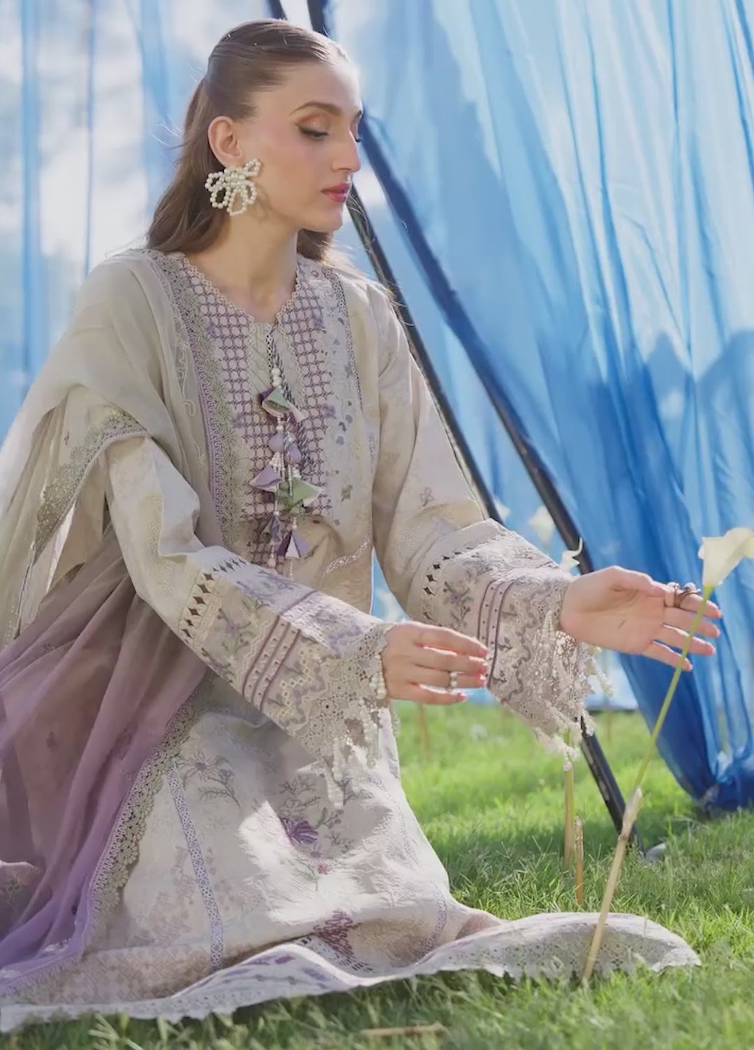 Florent Unstitched Embroidered Lawn 3 Piece Suit FL26ULE FEF-6B - Eid Collection