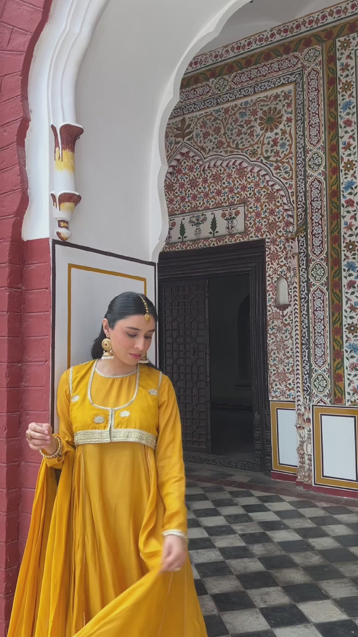 Dareecha by Daak RTW Embroidered Cotton Silk 4 Piece Suit SPS-Y SONA SPS-Y - Festive Collection