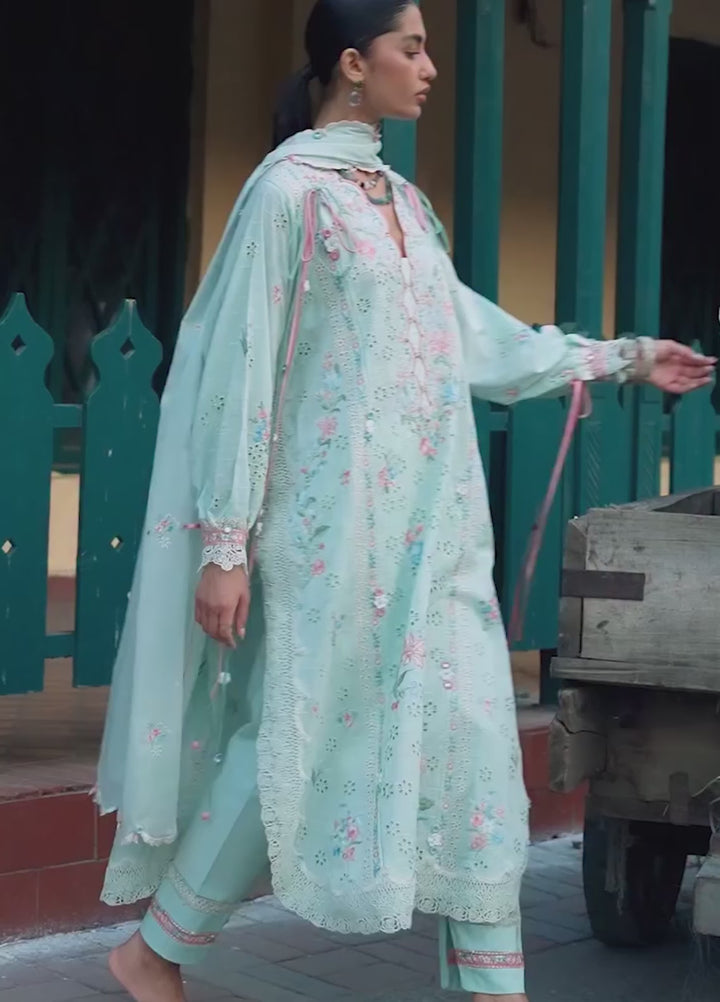 Wild Flower by Zaha Unstitched Embroidered Lawn 3 Piece Suit ZK26UWL ZF26-12 Jade Vine Reverie - Festive Collection