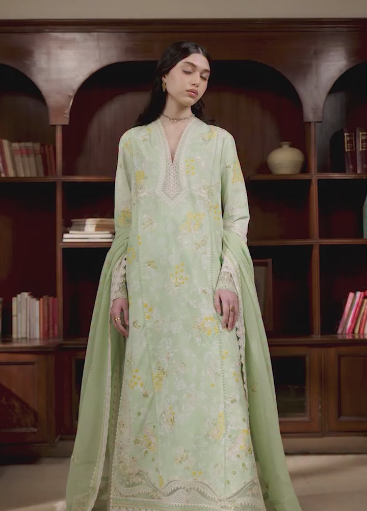 Florette by Afrozeh Unstitched Embroidered Lawn 3 Piece Suit AF26UFL D-04 CIEL - Festive Collection