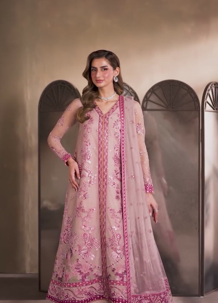 Zaryah by Zarif Unstitched Embroidered Net 3 Piece Suit ZR26UZF ZF-ZYR-PARISA-02 - Festive Collection