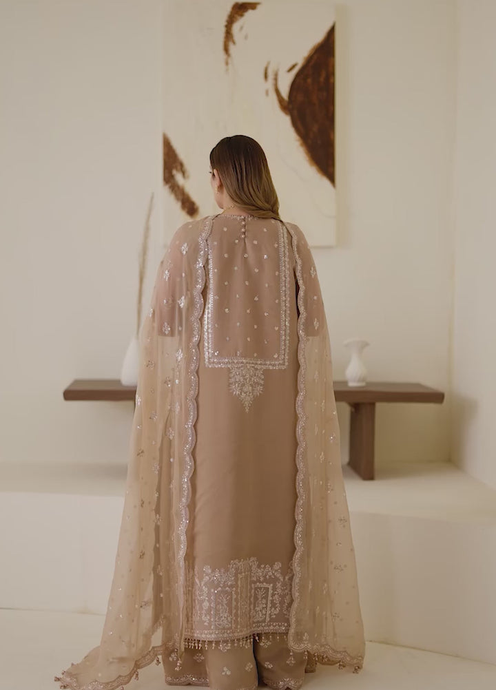 Aymal by Alizeh Fashion Handcrafted Unstitched Embroidered Chiffon 3 Pcs Suit AF26UAC 01-DISE - Festive Collection