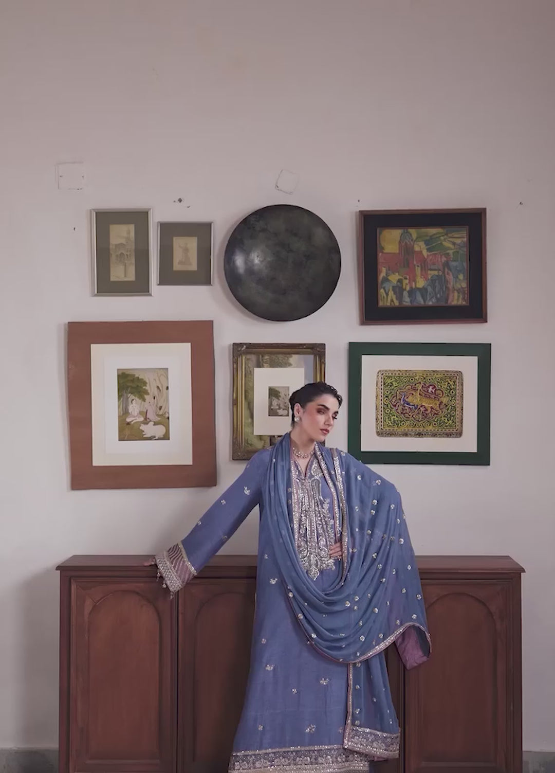 Mahenoor by Roheenaz Unstitched Embroidered Raw Silk 3 Piece Suit RN26UMR Sitara Bano RUNES260108 - Festive Collection