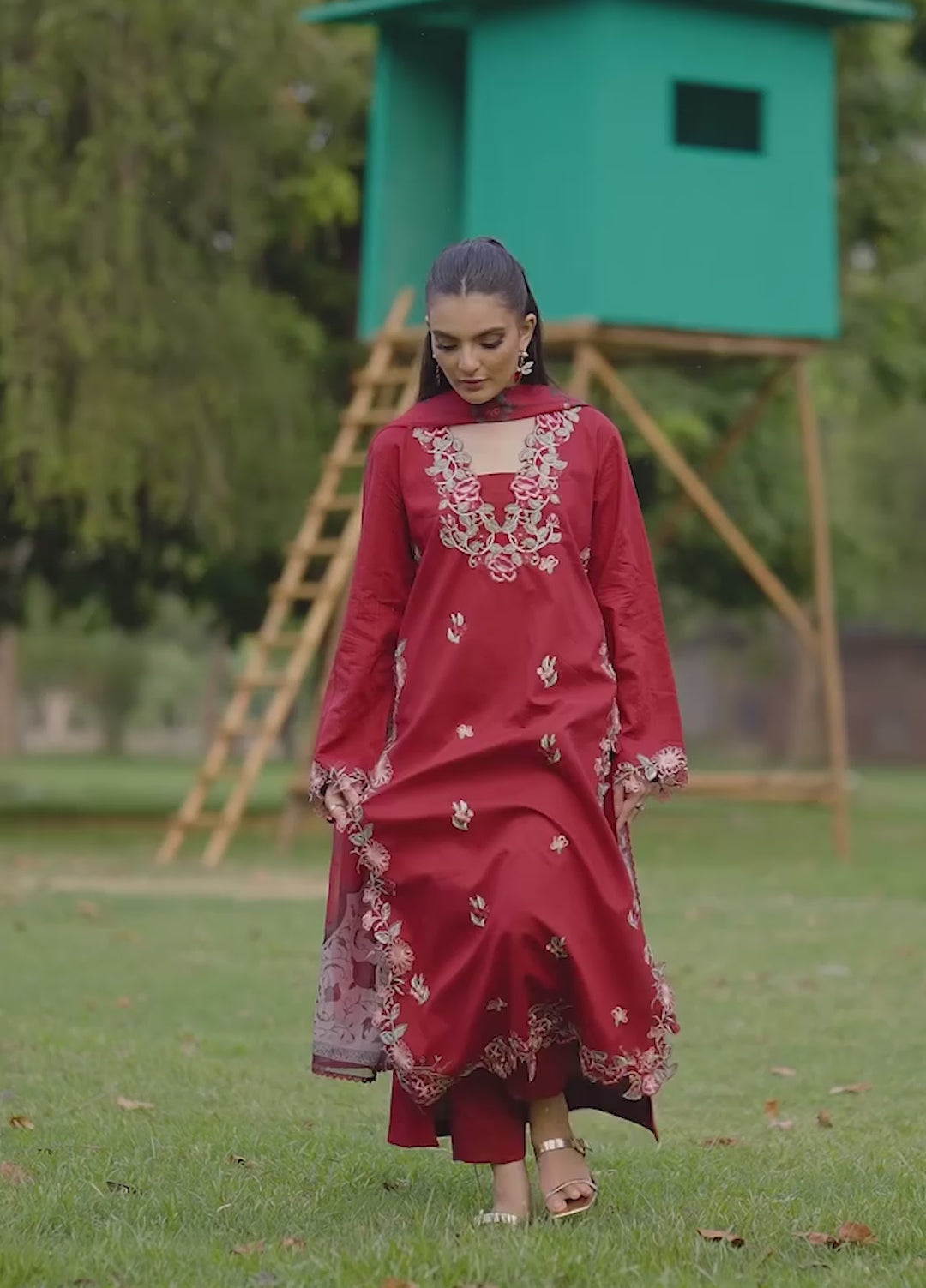 Eden by Asifa Nabeel Embroidered Cambric Suits Unstitched 3 Piece AN25ED ECC-07 Rose Whisper- Winter Collection