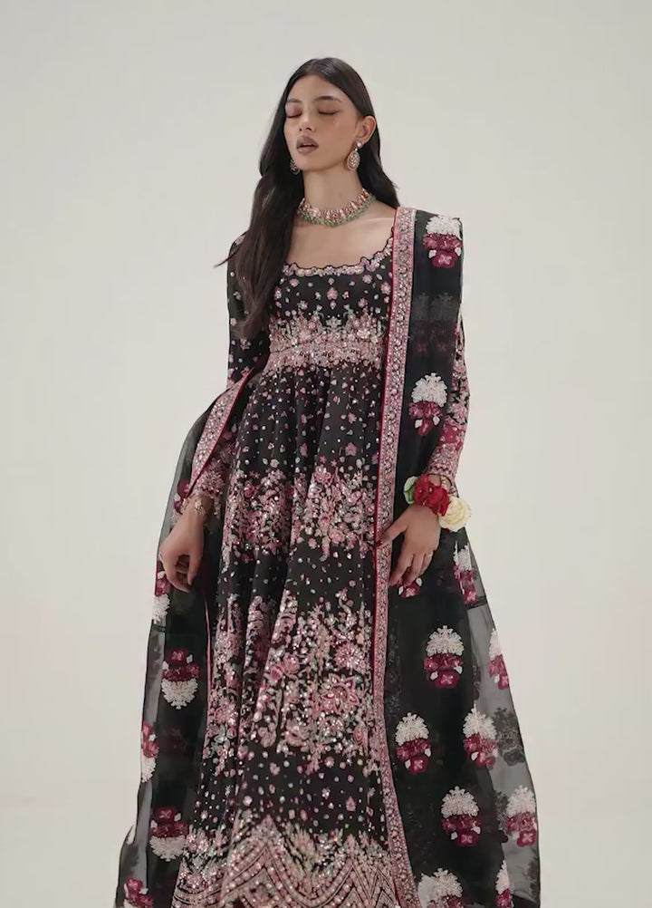 The Doll House by Hussain Rehar Unstitched Embroidered Korean Silk 3 Piece Suit HR26UDH Shahnoor D-876 - Wedding Collection