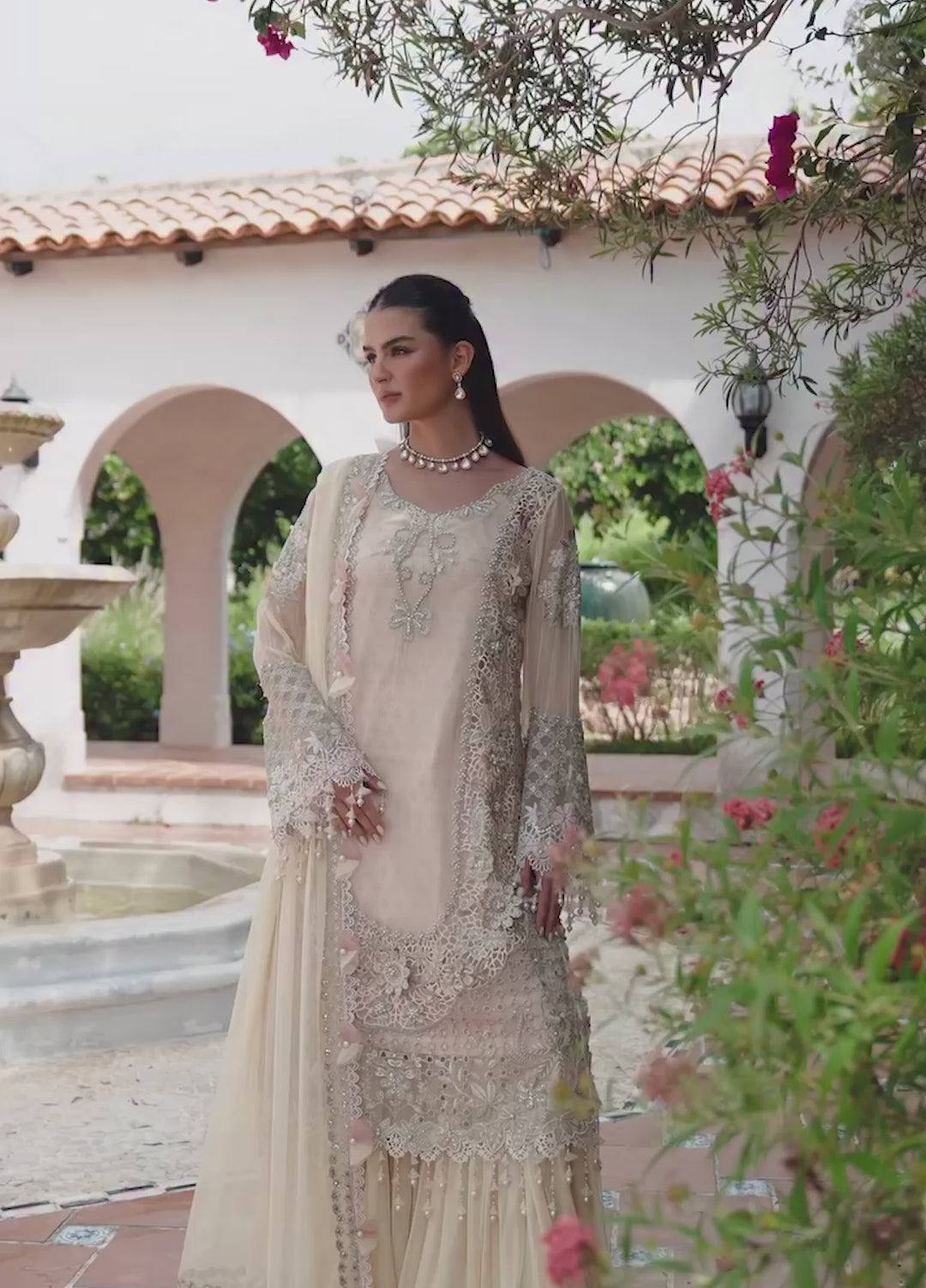 Lumiere by Saira Rizwan Unstitched Embroidered Bamber Chiffon 3 Piece Suit SR26ULF Lillian SRL26-01 - Festive Collection