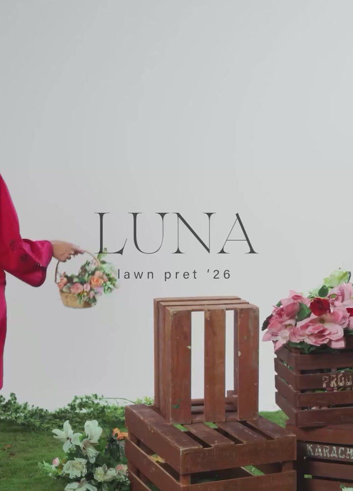 Luna by Manahil Lakhani RTW Embroidered Lawn 2 Piece Suit ML26ULL ROSE - Summer Collection