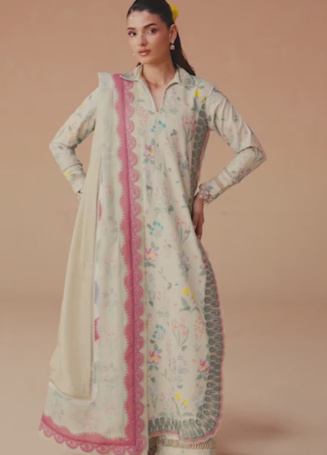Haze A Prints by Afrozeh Unstitched Embroidered  Lawn 3 Piece Suit AF26UAP Sunlaced Green FWU-111 - Summer Collection