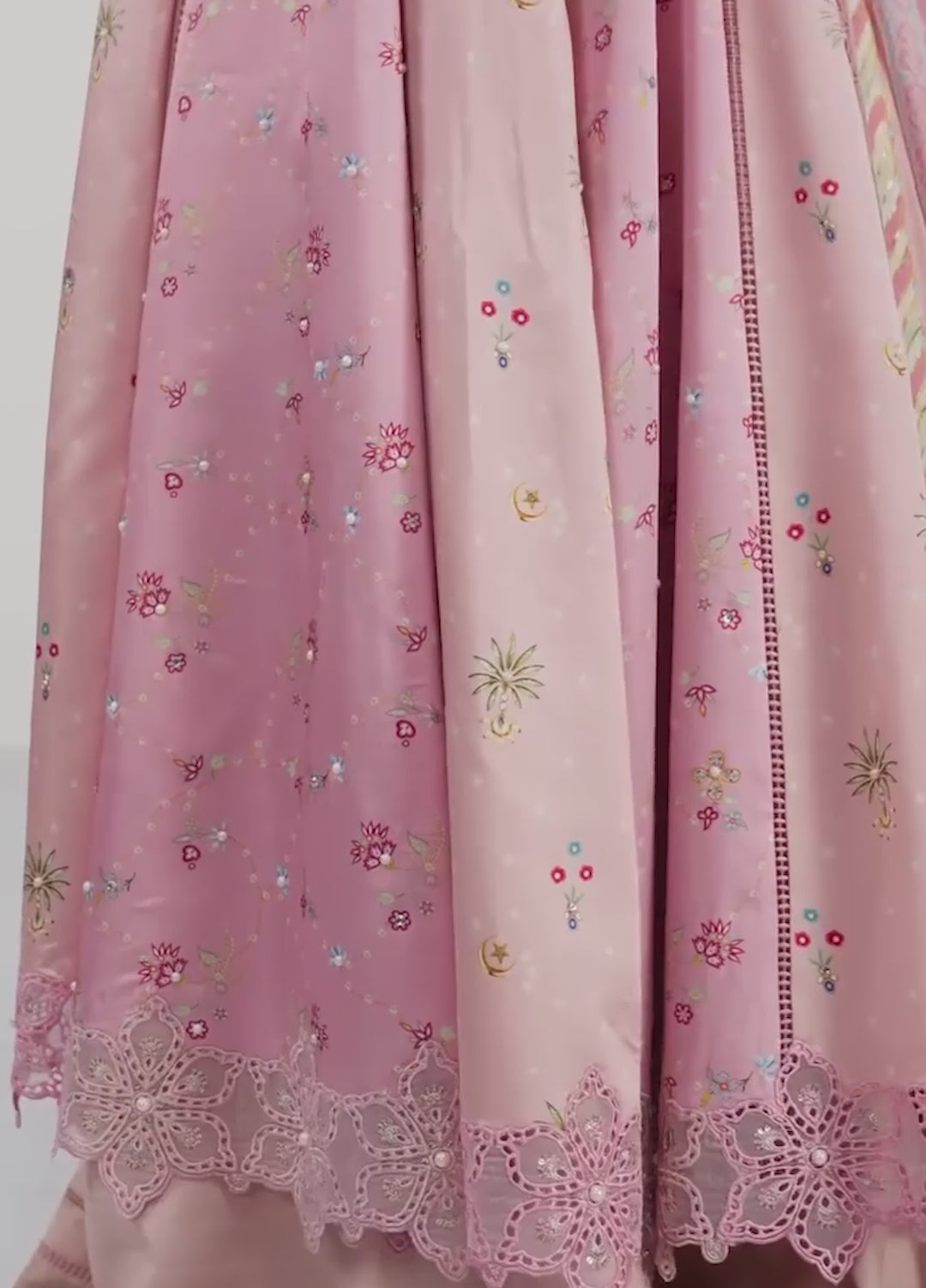 Luxe by Qalamkar Unstitched Embroidered Charmeuse Silk 3 Piece Suit QLK26UL Lara QSL-04 - Festive Collection