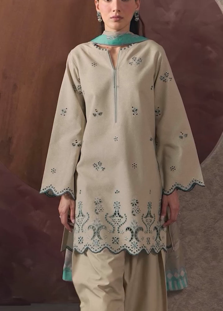 Seran Unstitched Embroidered Lawn 3 Piece Suit SN26ULLE Velisse D-02 - Eid Collection