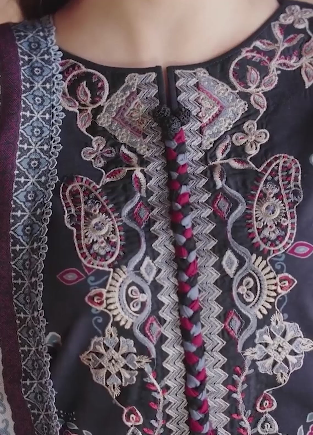 One Nation by Florent Unstitched Printed Viscose 3 Piece Suit FL26UON Parisa - Casual Collection