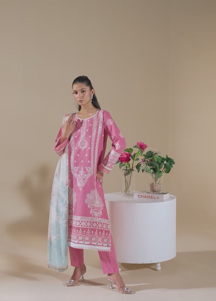 La Elise Women RTW Embroidered Lawn 3 Piece Suit P000154 Leia - Casual Collection