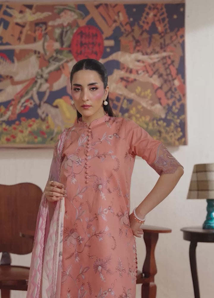 Zync by Florent Unstitched Embroidered Lawn 3 Piece Suit FL26ULZ FZ-2A - Summer Collection