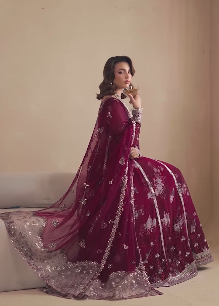 Amaya by Nureh Unstitched Luxury Chiffon Embroidered 3 Piece Suit NU26UA AM-31 - Festive Collection