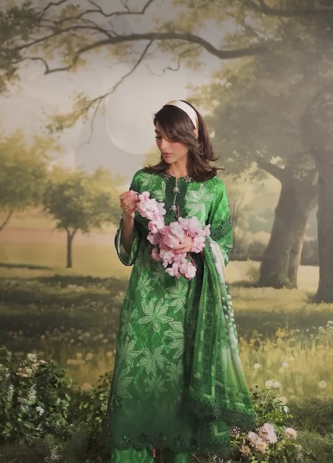 Bloom by Nureh Unstitched Embroidered Doria Lawn 3 Piece Suit NU26ULB BL-17 - Summer Collection
