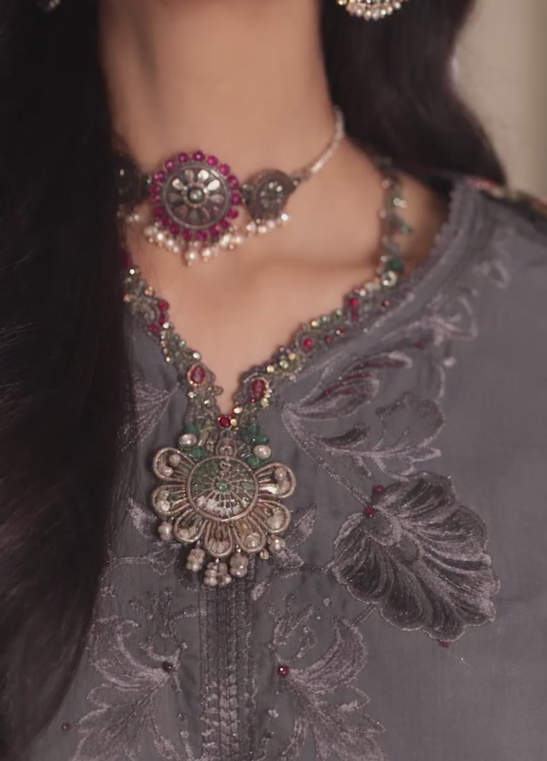 Noor by Saadia Asad Unstitched Embroidered Linen 3 Piece Suit SA26UNL D4 B - Winter Collection