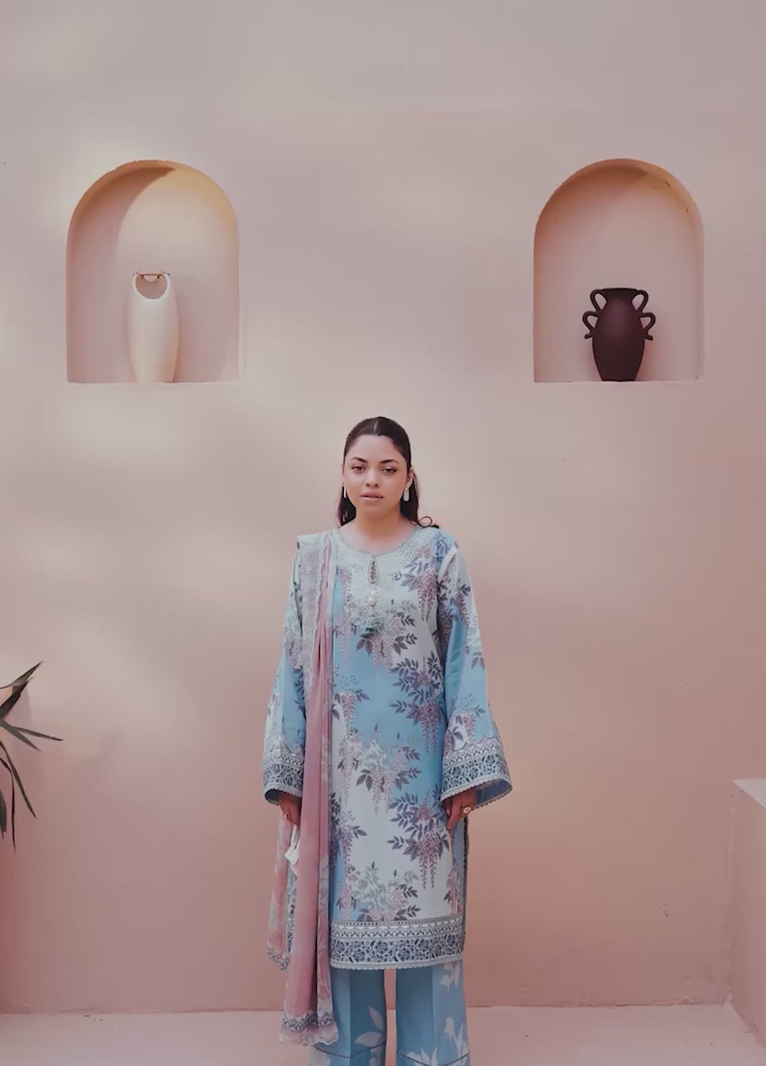 Summer in Bloom By Roheenaz Unstitched Printed Lawn 3 Piece Suit RN26USBL 37B Wild Peony - Festive Collection