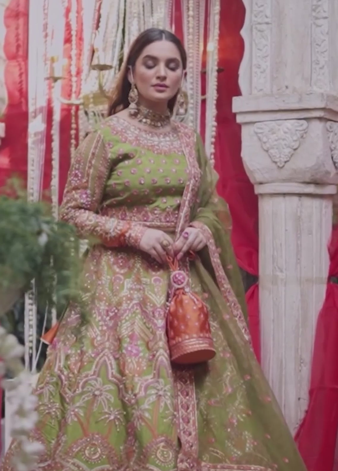 Qabool Hai by Maria Osama Khan Embroidered Raw Silk Suits Unstitched 3 Piece MOK22QW HUSNA - Luxury Wedding Collection