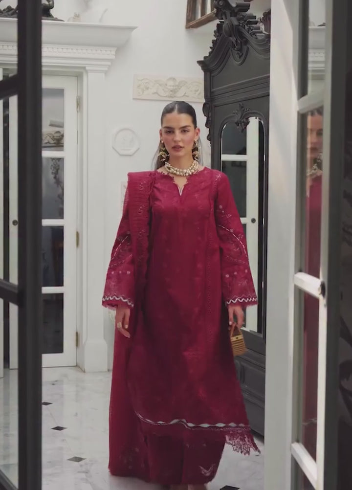 Q Line by Qalamkar Unstitched Chikankari Embroidered Lawn 3 Piece Suit QLK26UQL RP-16 QISTAH - Summer Collection