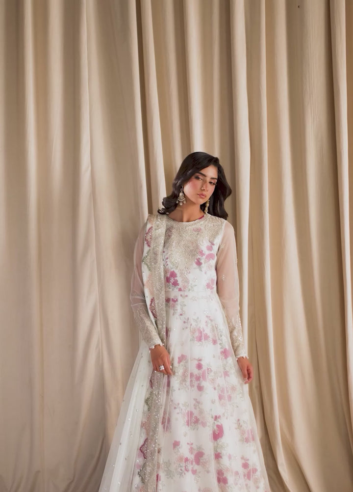 Sirayya by Zarif Unstitched Embroidered Net Sequence 3 Piece Suit ZR26US CHASHNI 03 - Wedding Collection