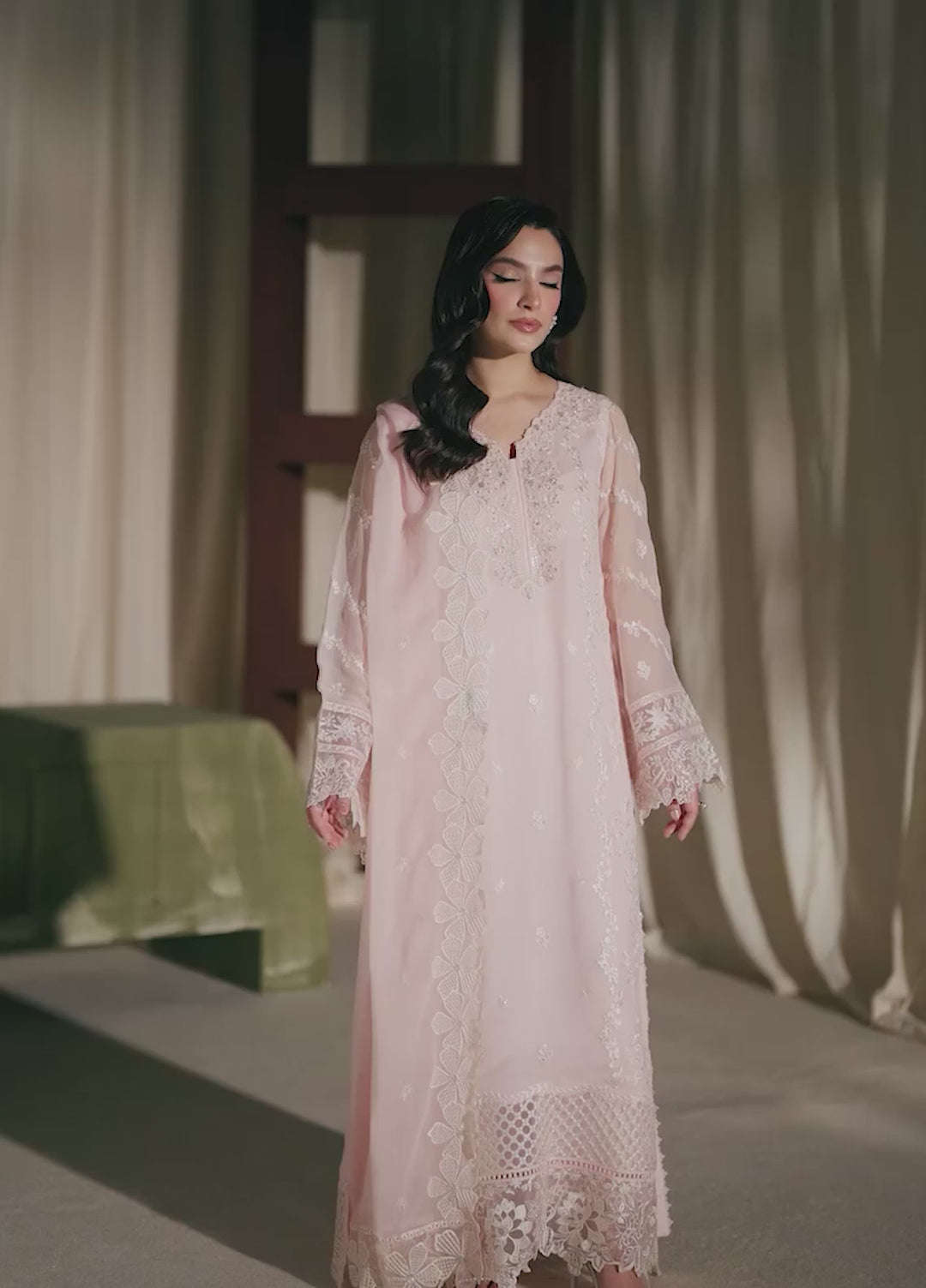 Azure Unstitched Embroidered Chiffon 3 Piece Suit AZ26ULC Twirling Tulip - Festive Collection