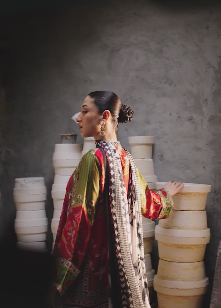 Lady Aik by AIK Atelier Unstitched Printed Silk 3 Piece Suit AIK26ULA 08 - Festive Collection