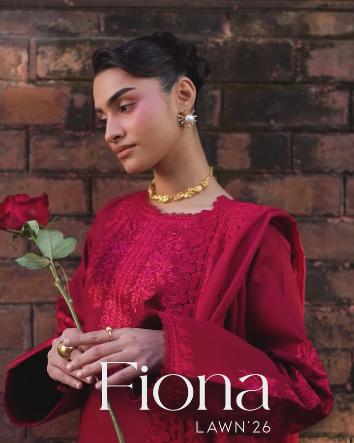 Fiona by Mahnur Unstitched Embroidered Lawn 3 Piece Suit MN26UFL F-07 - Summer Collection