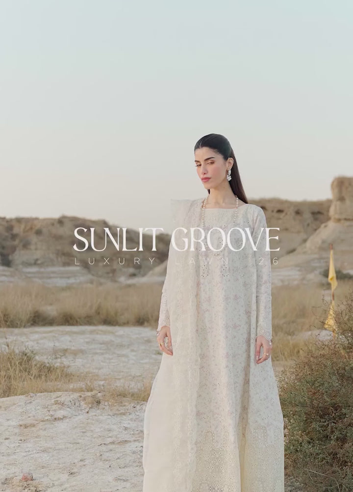 Sunlit Groove by Emaan Adeel Unstitched Embroidered Luxury Lawn 3 Pcs Suit EA26USG SUNKISSED - Summer Collection