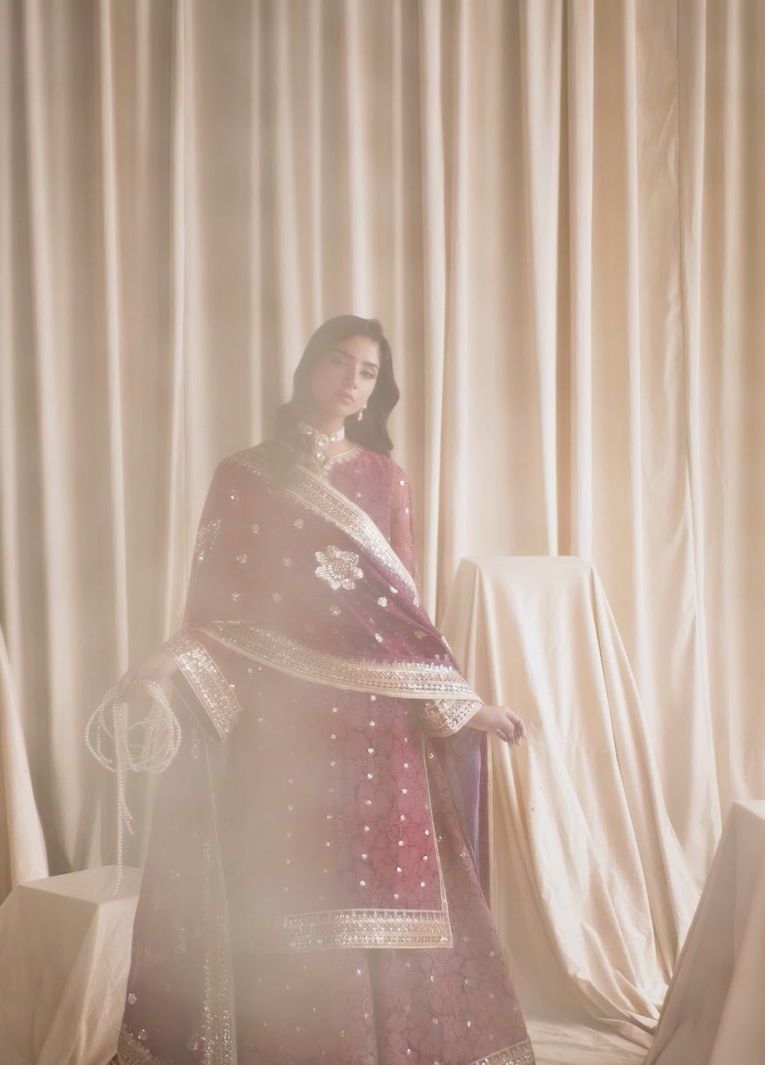 Sirayya by Zarif Unstitched Embroidered Chiffon 3 Piece Suit ZR26US MAHEEN 04 - Wedding Collection