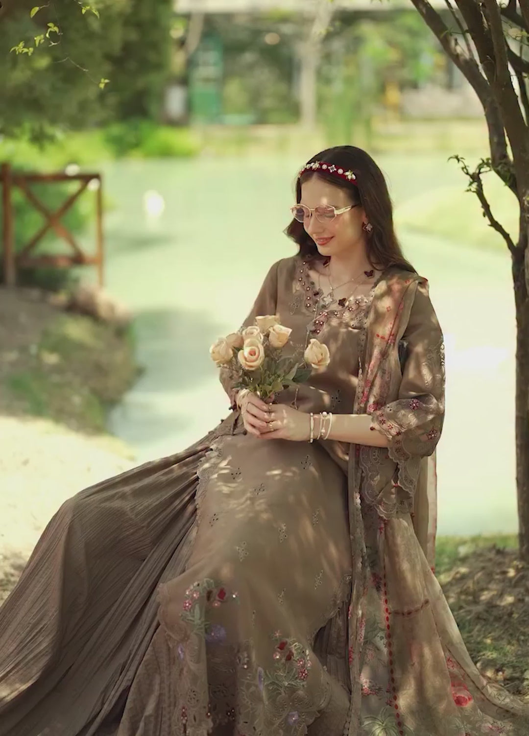 Noor Luxe by Saadia Asad Unstitched Embroidered Lawn 3 Piece Suit SA26ULNE D8 - Eid Collection