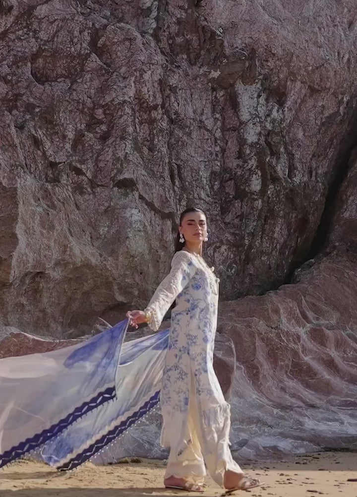 Summer Dream by Manara Unstitched Embroidered Lawn 3 Piece Suit MN26USDL Amalfi-08 - Casual Collection