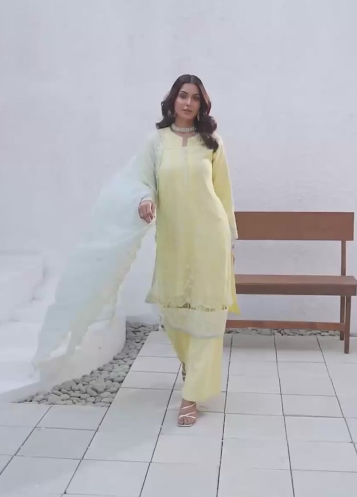 Salitex Unstitched Embroidered Chiffon 3 Piece Suit SUNW7CH097 - Festive Collection