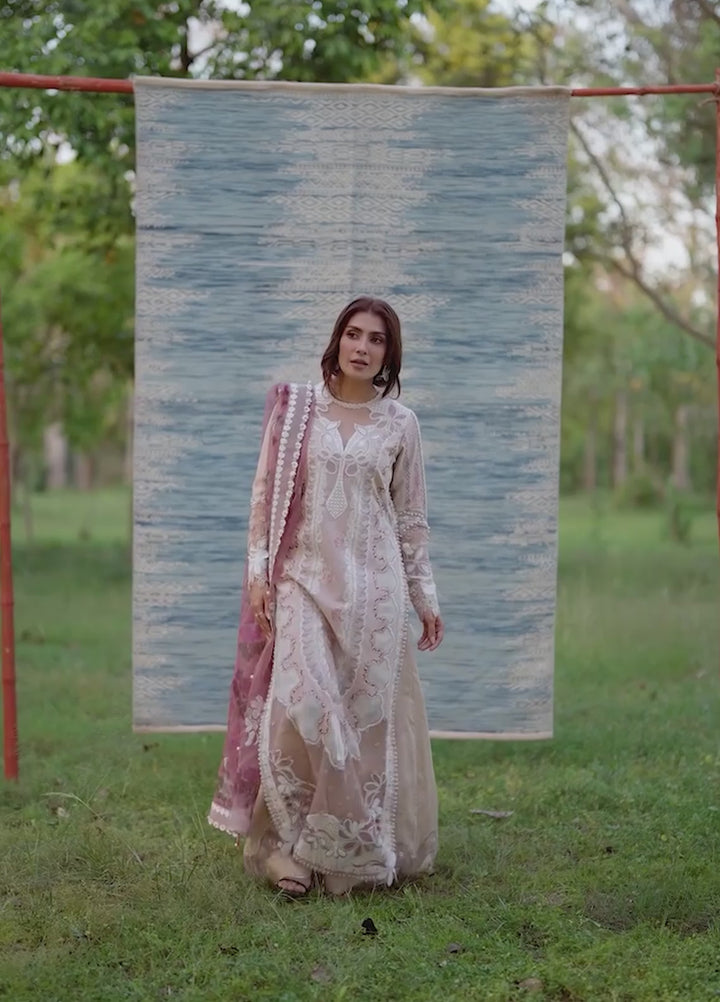 A-Lawn by Afrozeh Unstitched Embroidered Lawn 3 Piece Suit AF26UAL Zeyam FWU-0070-3PO - Eid Collection