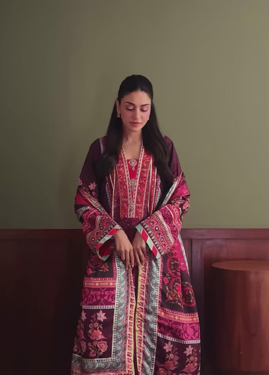 Nirvana by Mushq Unstitched Printed Raw Silk 3 Piece Suit MU26UNR Day Dreamer HUNPS260105 - Festive Collection