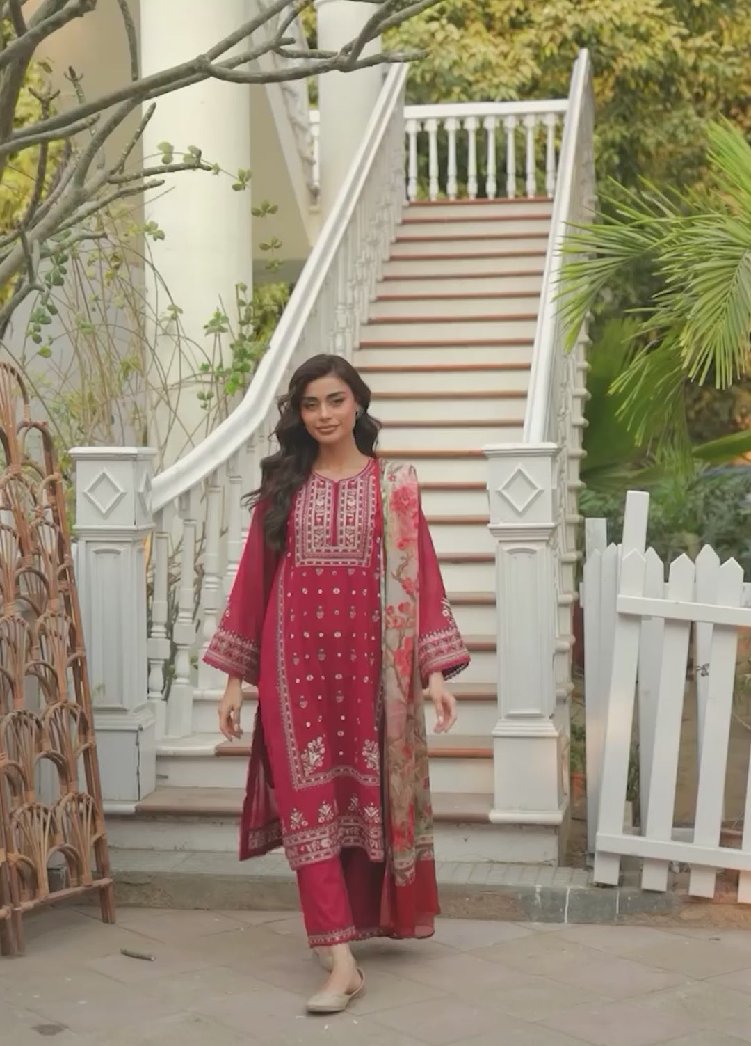 Lamhay by Dhanak Pret Swiss Voile 3 Piece DHN26PSV DC-2579 - Summer Collection