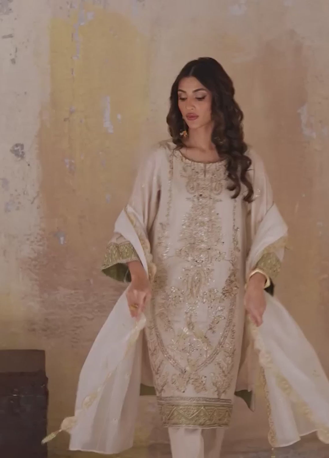 Salitex Unstitched Embroidered Organza 3 Piece Suit SUNS7JI026UT - Eid Collection