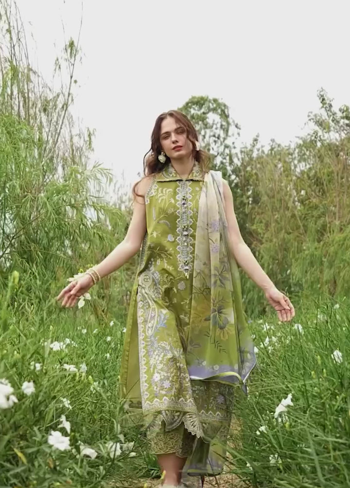 The Secret Garden by Mushq Unstitched Embroidered Lawn 3 Piece Suit MU26USG Whispering Ivy HUNSS260404 - Festive Collection