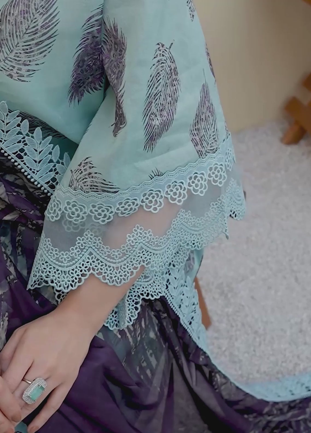 Summer Muse by Huma Gul Unstitched Printed Lawn 3 Piece Suit BLOSSOM HG-803 - Casual Collection