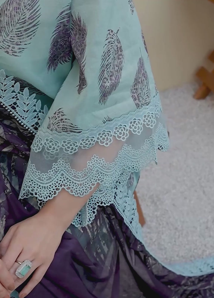 Summer Muse by Huma Gul Unstitched Printed Lawn 3 Piece Suit BLOSSOM HG-803 - Casual Collection