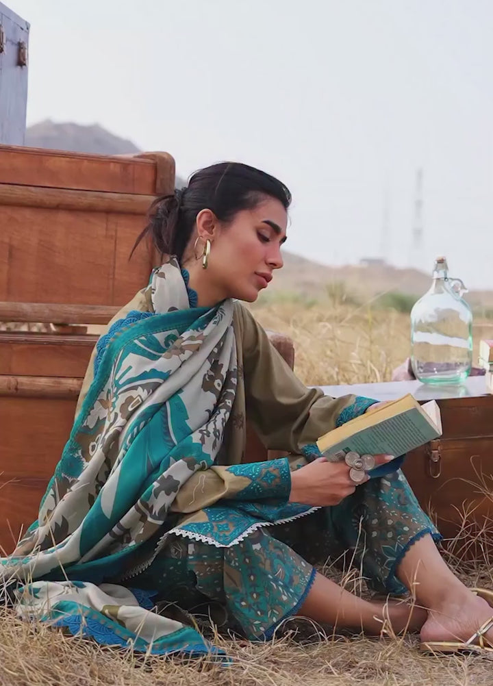Zainab Chottani Unstitched Embroidered Luxury Lawn 3 Piece Suit ZC26ULZ D-11 SAPHIRA - Summer Collection