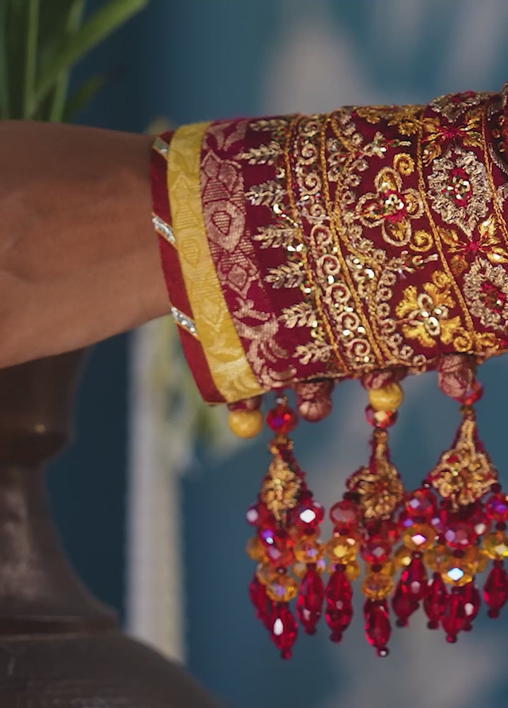 AIK Udaipur Velvet Unstitched Luxury Embroidered 3 Piece AIK25 D-05 - Formals Collection