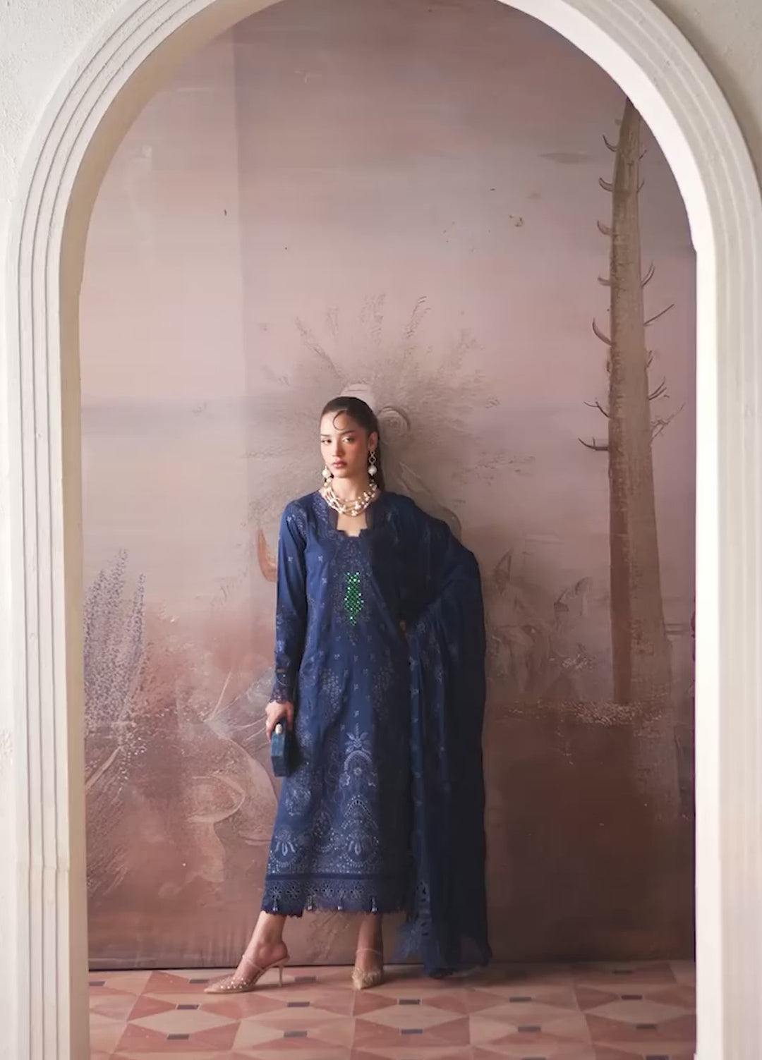 Feya by Nureh Unstitched Embroidered Lawn 3 Piece Suit NU26ULF FE-23 - Eid Collection