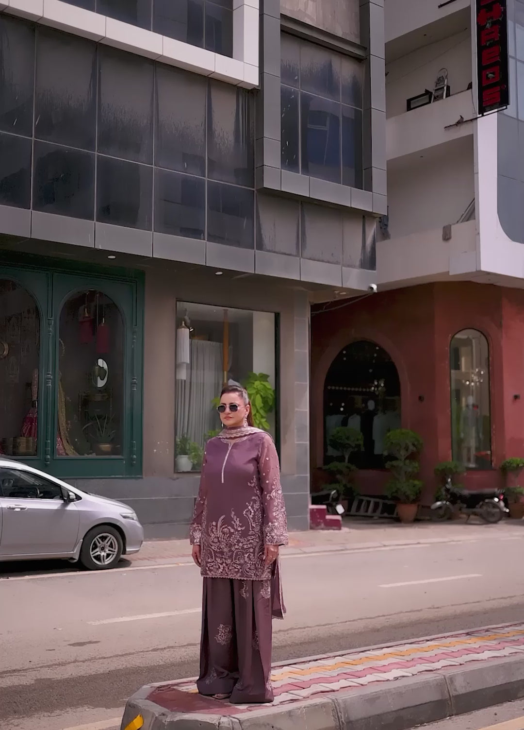 Sahane Embroidered Chiffon Suits Unstitched 3 Piece CT 25005 Roseate - Formals Collection