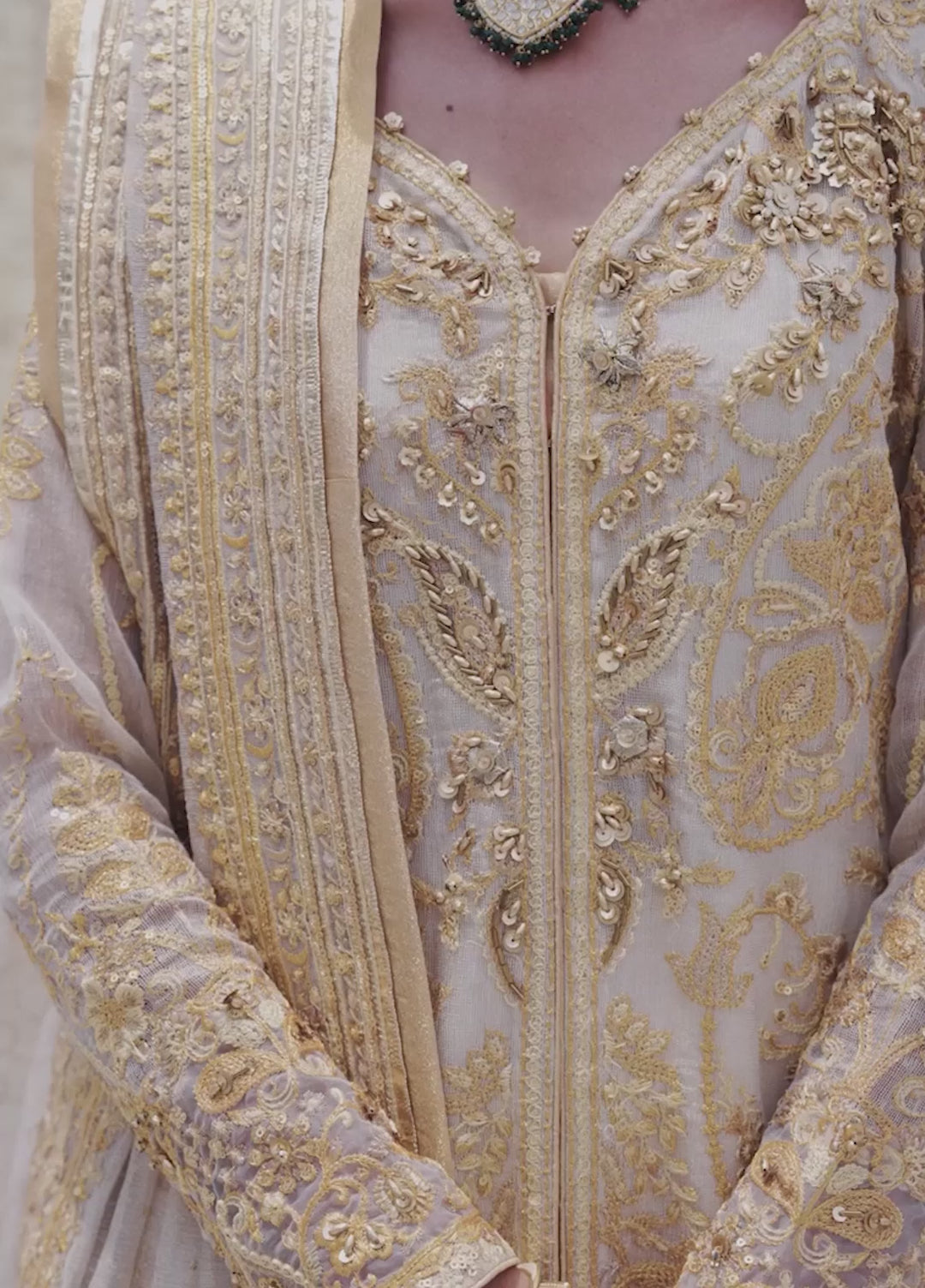 Aik Atelier Embroidered Khaadi Net Suits Unstitched 3 Piece AIK25WU D-03 - Formals Collection