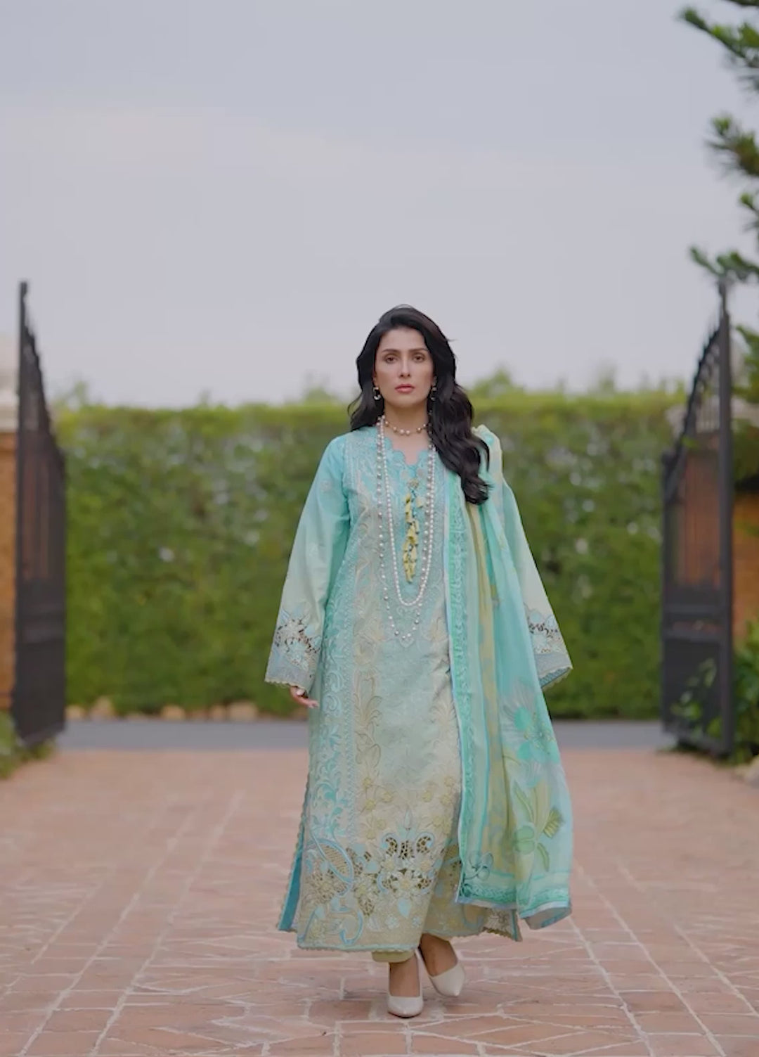 AMoi by Mushq Unstitched Embroidered Luxury Lawn 3 Piece Suit MU26AHL D-7 Whispering Winds - Summer Collection